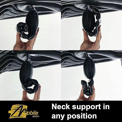 Miniatura 8 de Chrome Cherry Mobile Salon - Lavabo inflable portátil  bomba de aire higiénica de mano para lavar y cortar el cabello en casa y en la cama sin silla