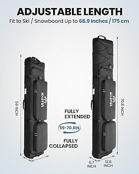 Amazon.com : OutdoorMaster Expandable Padded Ski Bag