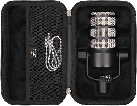 Aproca Case Compatible with RODE PodMic Cardioid Dynamic Broadcast Microphone, Portable Storage Bag for Accessories Case Only