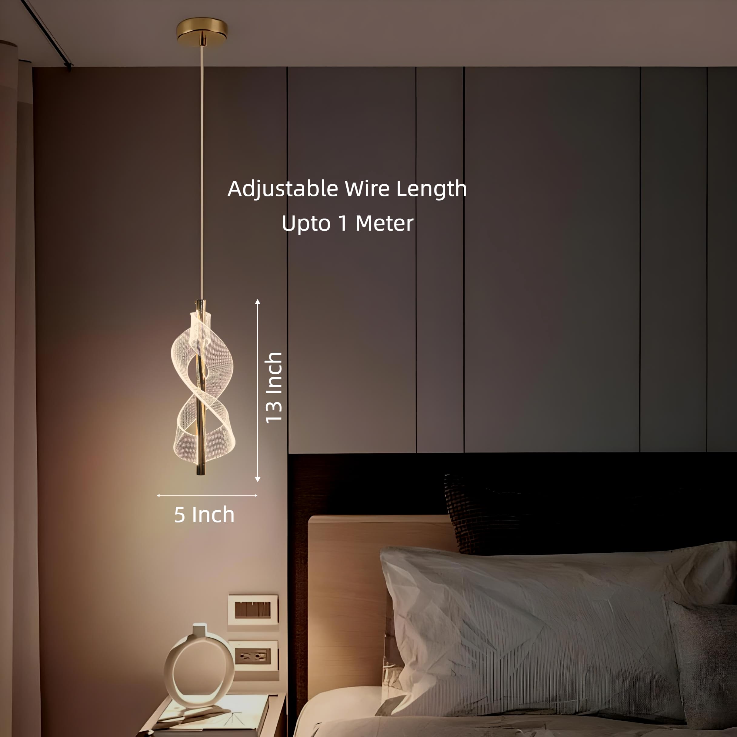 FILLISKA Colour Changing Pendant Light - FrenchGold -5