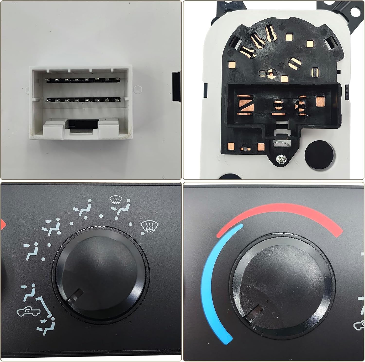 P55056569AC A/C Heater Climate Control Module for 2006-2008 Dodge Ram 1500 2500 3500, 2008-2011 Dodge Dakota Air Conditioning Heater Control Switch Panel # P55056569AD, 55056569AE