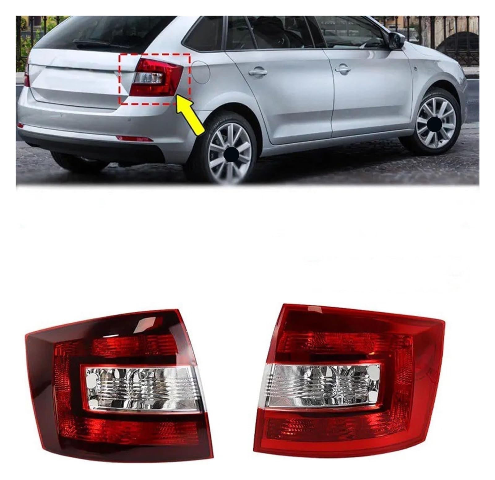 per Skoda per Spaceback 2014-2019 Fanale Posteriore Auto Indicatore Direzione Coperchio Dell'alloggiamento Freno Senza Alloggiamento Lampadina Fanale Posteriore Rever
