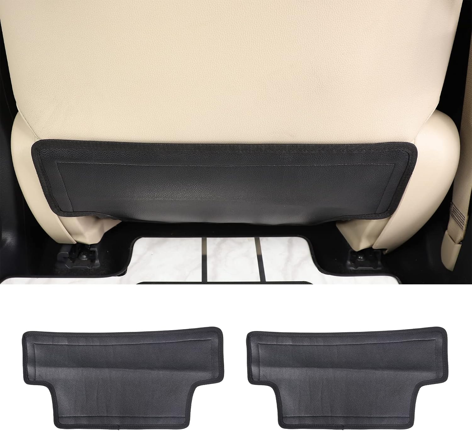 Car Seat Protector Fit Toyot@ Sienna 2021-2023 2Pcs Car Front Seat Rear Anti-kick Pads Driver passenger Seat Back Seat Protector Anti-kick Mat Backseat Panel Foldable Waterproof Leather Accessories
