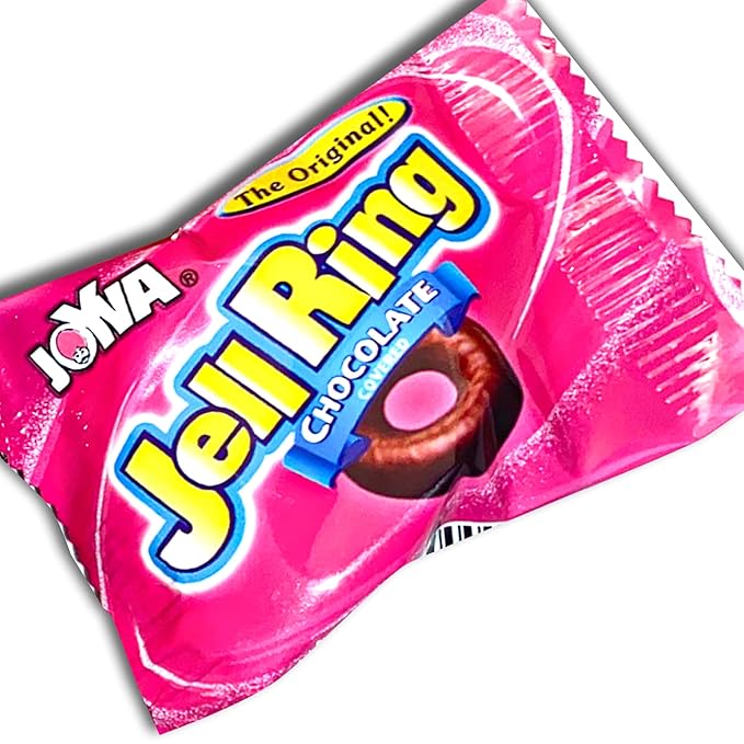 Joyva Jell Rings Dark ChocolateCovered Raspberry Jelly