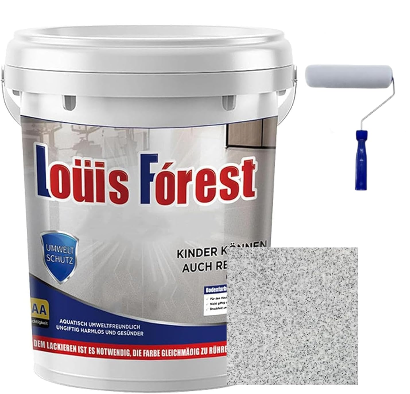 Zzlmdz Gray Epoxy Colored Sand Floor Paint,Louis Forest Epoxy Floor Paint,Colored Sand Self Leveling Floors Painting Garage, For Concrete, Tiles, Marble (, 500G)