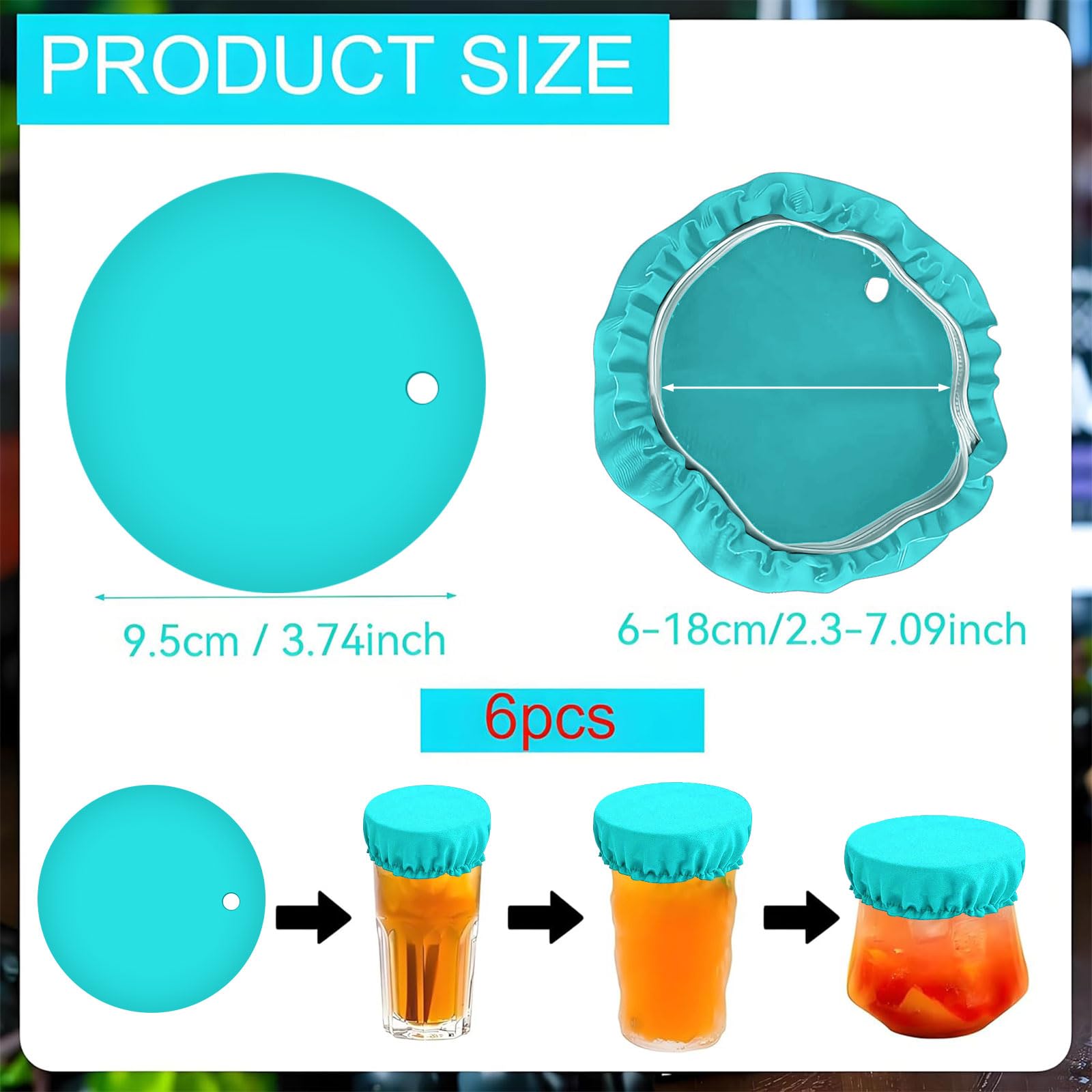 6-Pack Drink Covers Anti Spike - Image 2
