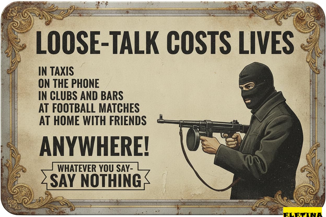 Personalized Sign for Man Cave Loose Talk Costs Lives Say Nothing Cafe Beer Bar 8x12inches Metal S Wall Art Home Decor Private Property Decorative