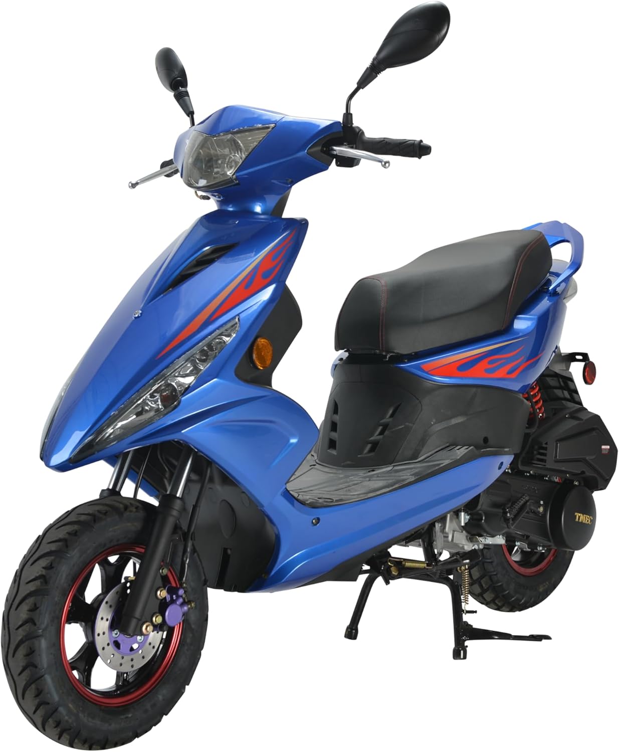 HHH Wave 150cc Motorcycle Fully Automatic Gas Street Scooter Moped for Adults 150cc Street Bike with 10" Aluminum Wheels (Red)