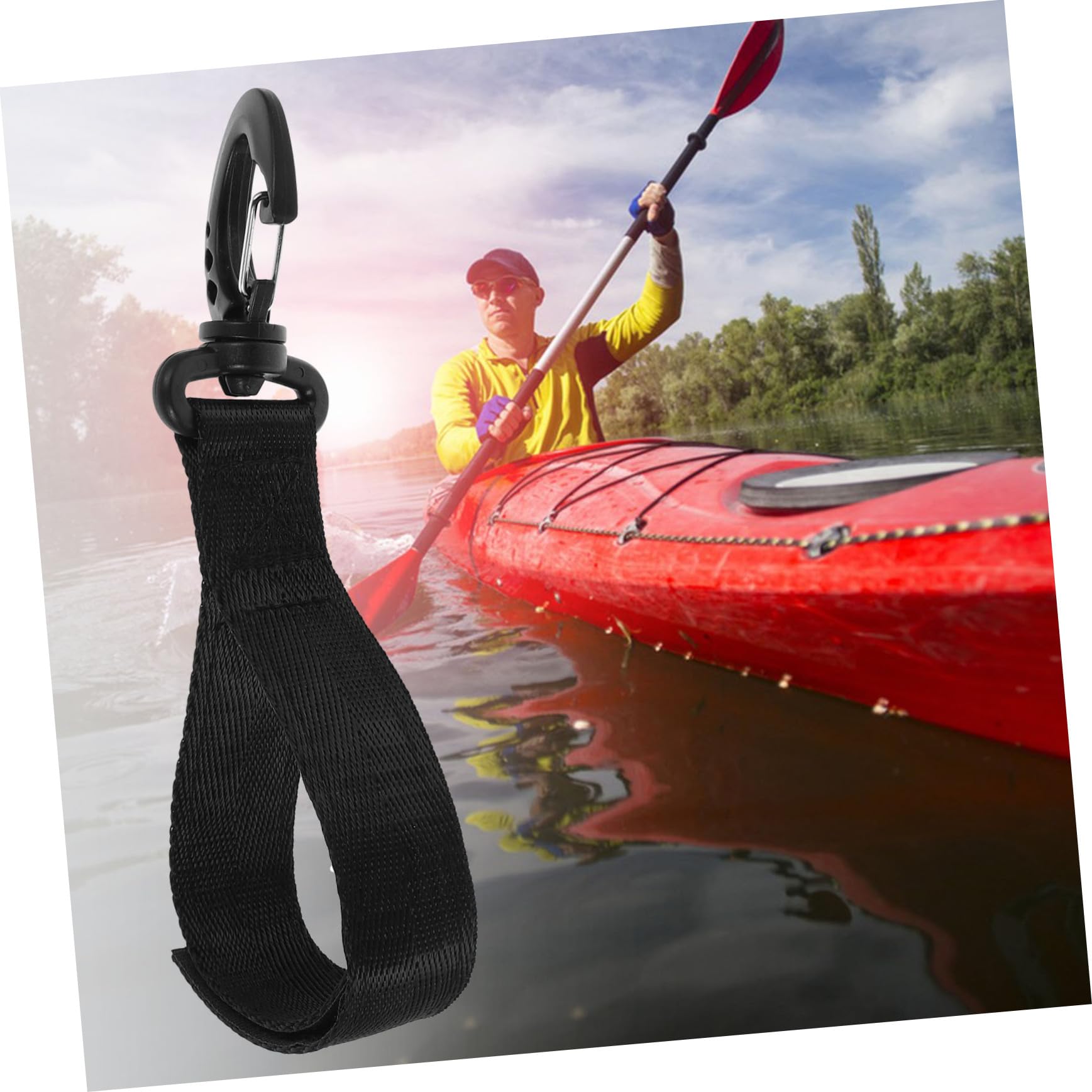 Sosoport Outdoor-bootskabel Von Outdoor-booten Festmacherschnur Haken Bootshaken Bootsdockhaken Krawattenhaken Für Yachten Nylon Black