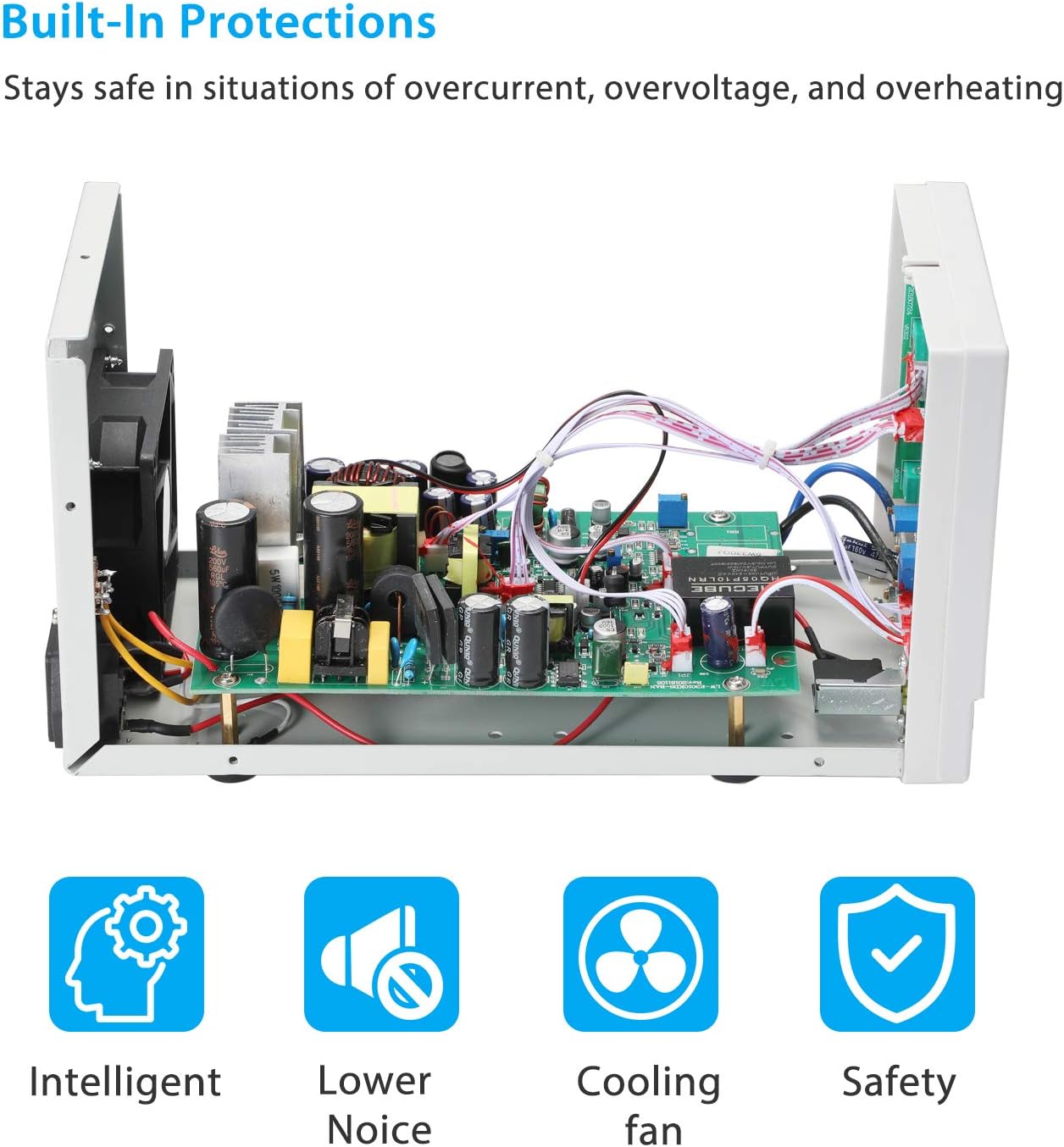 30V/ 10A DC Power Supply, Dr.meter Variable 4-Digits LED Display Power Supply, Multifuncitonal and Switching DC Regulated Power Supply with USB Interface, Alligator Leads US Power Cord for Laboratory