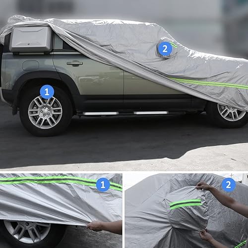 Miniatura 3 de Funda de coche para Land Rover Defender, funda completa transpirable para interiores y exteriores, impermeable, resistente al viento, al polvo y a