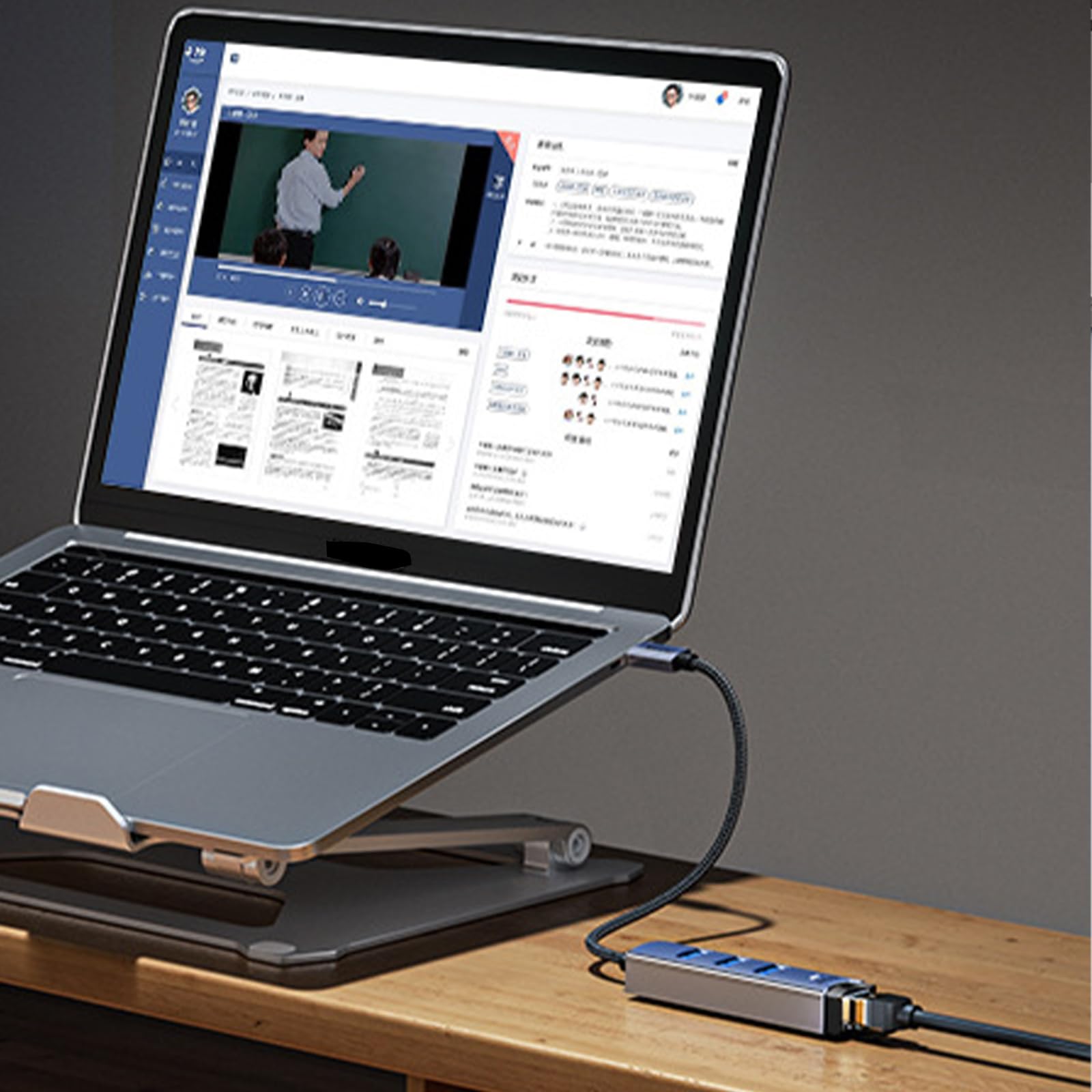 Générique Hubs USB avec Ethernet Haute Vitesse, taux de de 5 Gbit/s, Adaptateur USB C Ethernet, Parfait pour Les utilisateurs Professionnels Occasionnels, répartiteur multiports