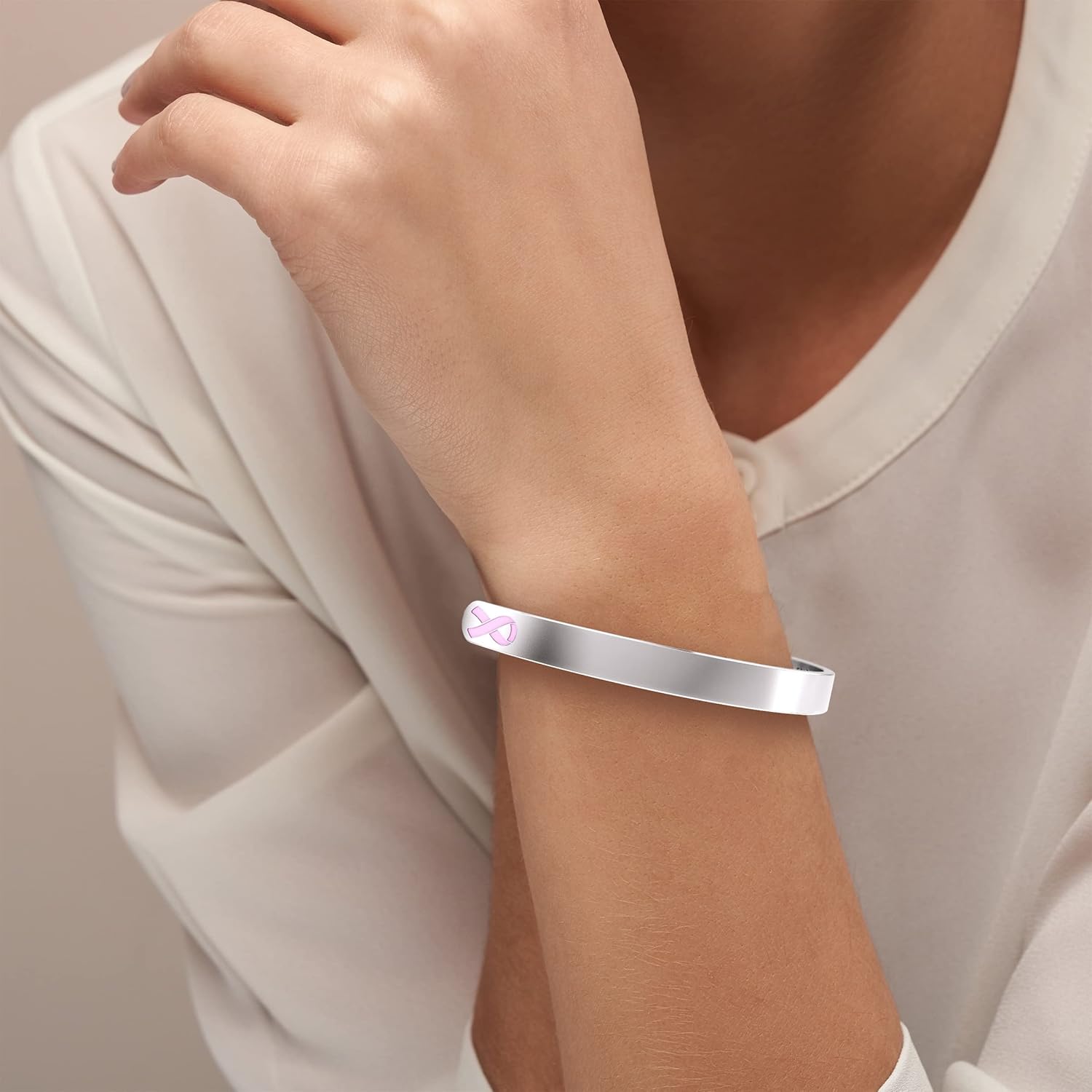 Happy Kisses Cancer Awareness Bracelet - Ribbon, “Funk Cancer” & I Am Survivor - Gift for Women and Men - Image 2