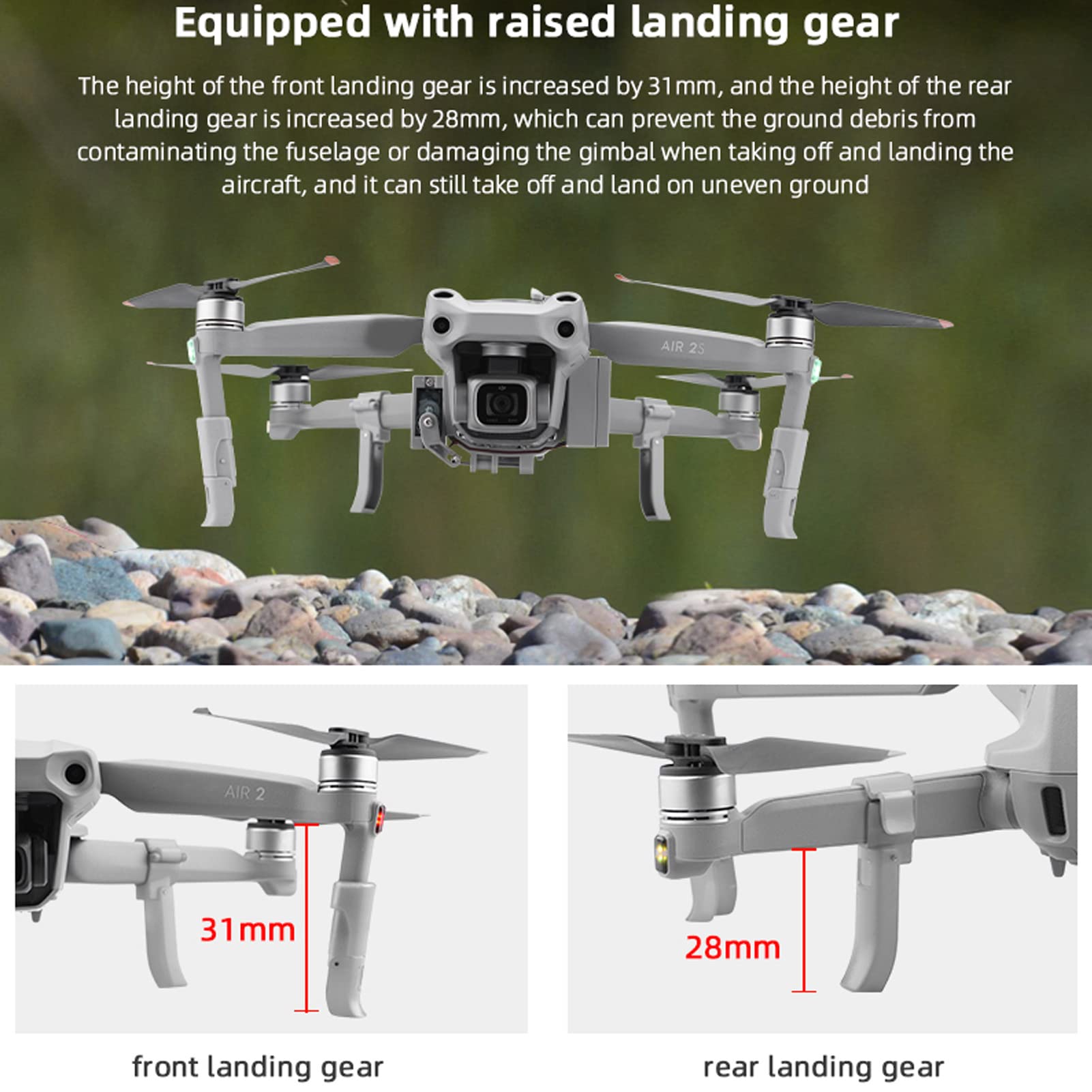 System miotacza kroplomierza z dronem ABS Lekki przyrząd dostarczający drona do Air 2 i Air 2S Zdalna dostawa Prezent reklamowy Miotacz przynęt Szary 128 g 500 g ładunku
