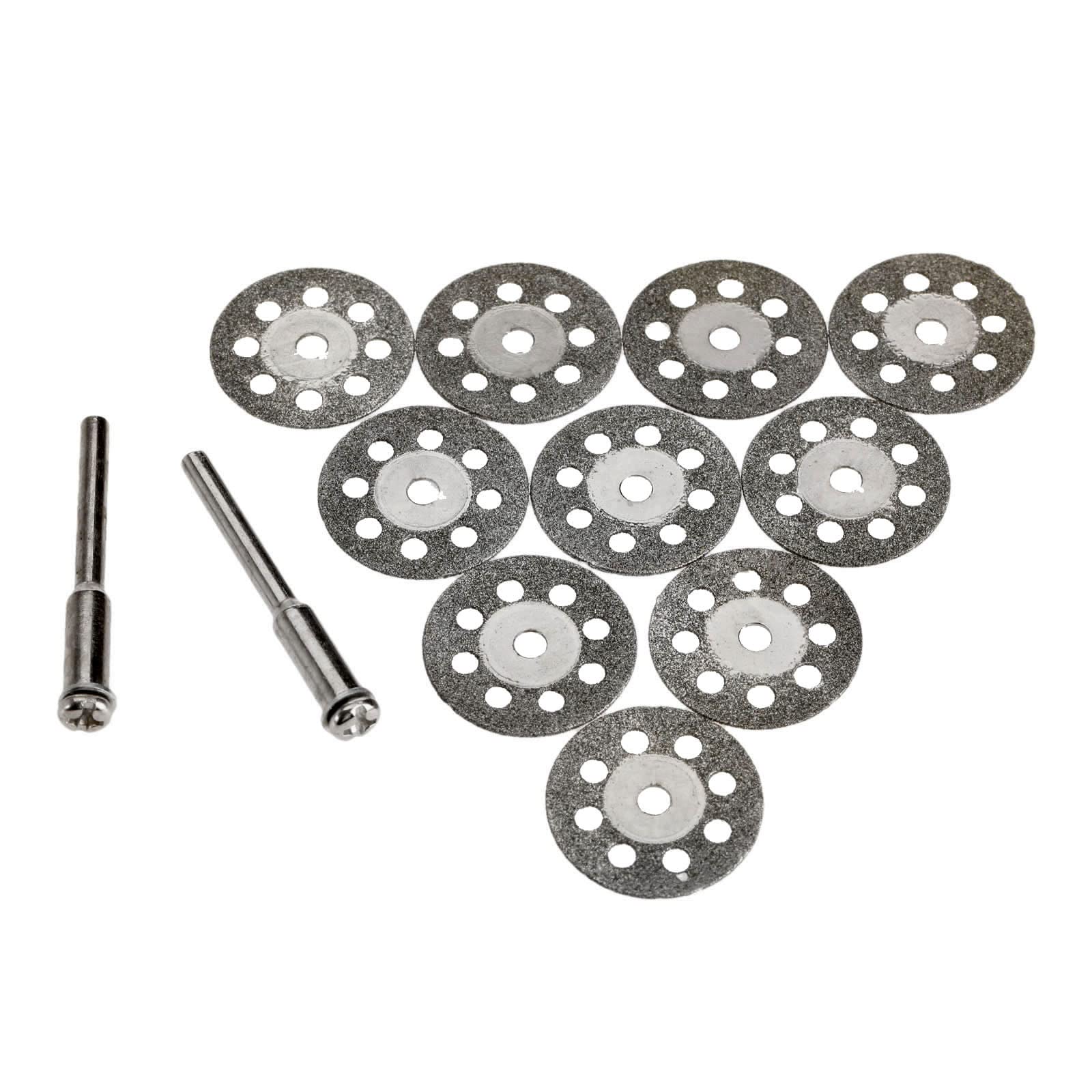 10PCS 20mm Diamond Cut-Off Wheels For Rotary Tools - Mini Discs For Cutting Stone, Glass, Tile