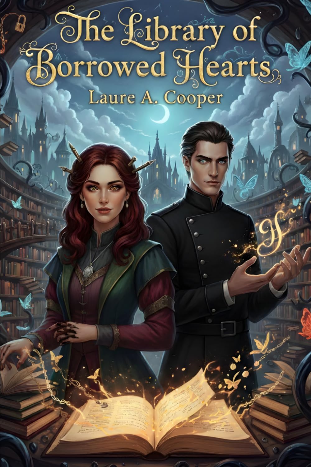 The Library of Borrowed Hearts: A slow-burn Romantasy with allies-to-lovers forced partnership