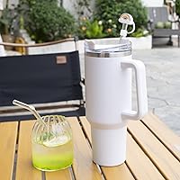 Vista 4 de Stanley Cup - Cubierta de popote para copa Stanley, 4 unidades, compatible con vasos Stanley de 30 y 40 onzas, accesorios de tazas Stanley