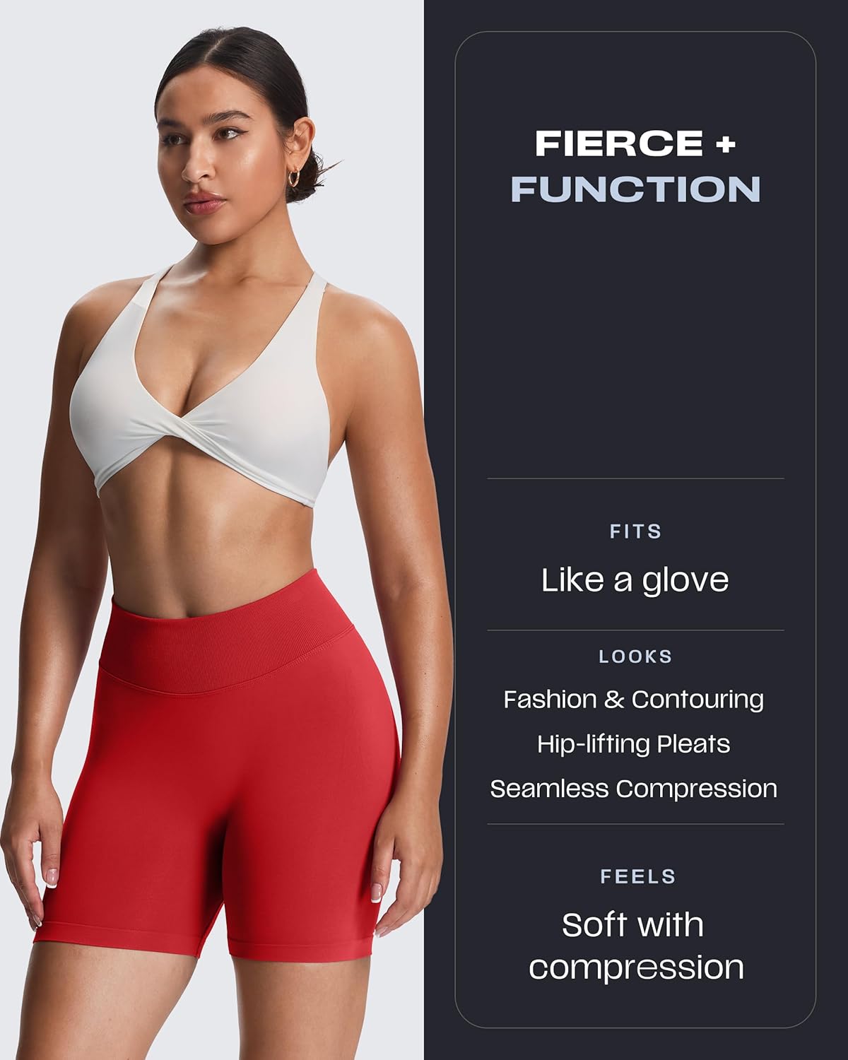 Aoxjox Refine Seamless Workout Biker Shorts for Women Low Waisted Hidden Scrunch Athletic Running Yoga Short 5"