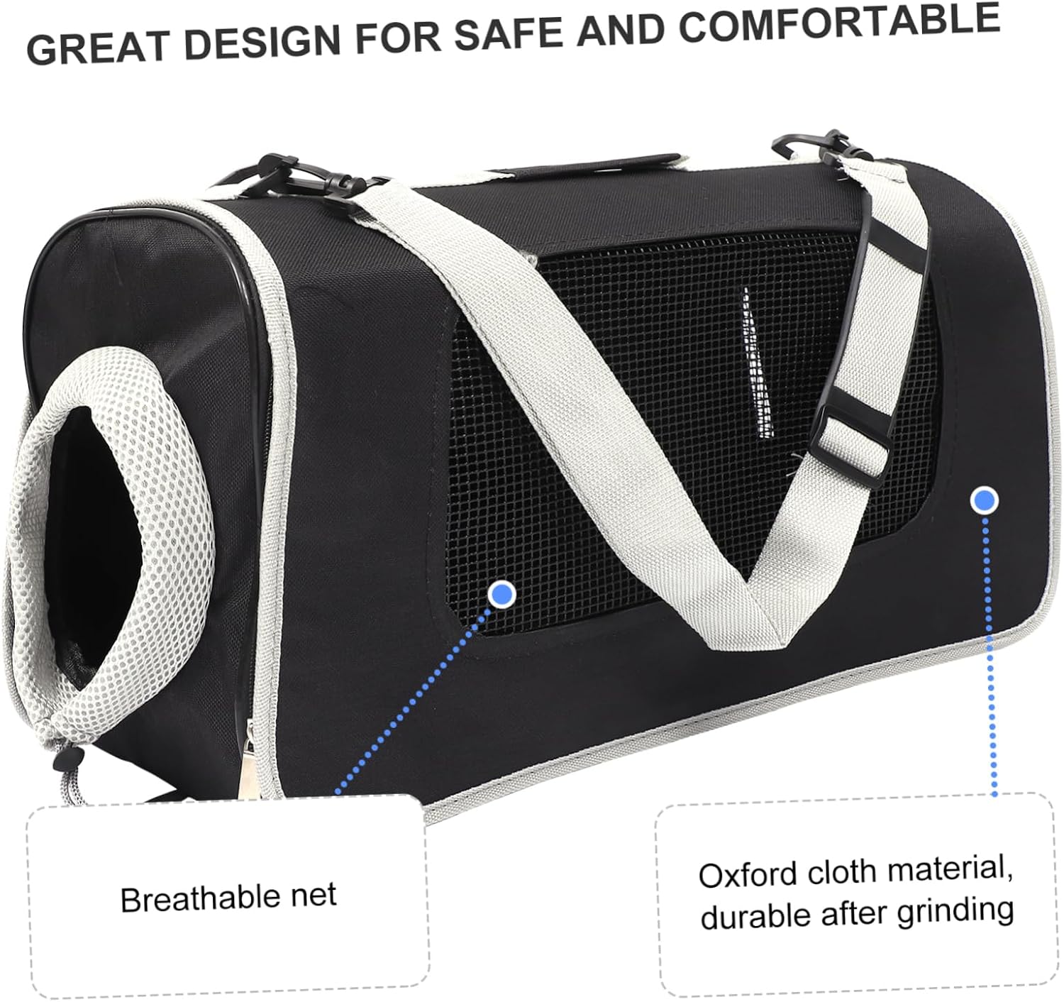 Abaodam Portable Breathable Pet Carrier Bag Cat Travel Pouch for Hiking Shopping and Outings Comfortable Sling for Easy Carrying and Stability for Pets