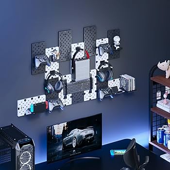 オフィス家具 PREDUCTS Gamepad Hanger & Mount for PS5 PS5 Game Controller & Headphone Hanger Console Mount for