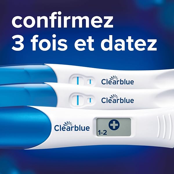 Clearblue Multi Test de grossesse Testez et confirmez, Des résultats 6 jours plus tôt (tests visuels précoces), Vous indique le nombre de semaines (test digital), Kit de 3 tests (1 digital, 2 visuels) - 2