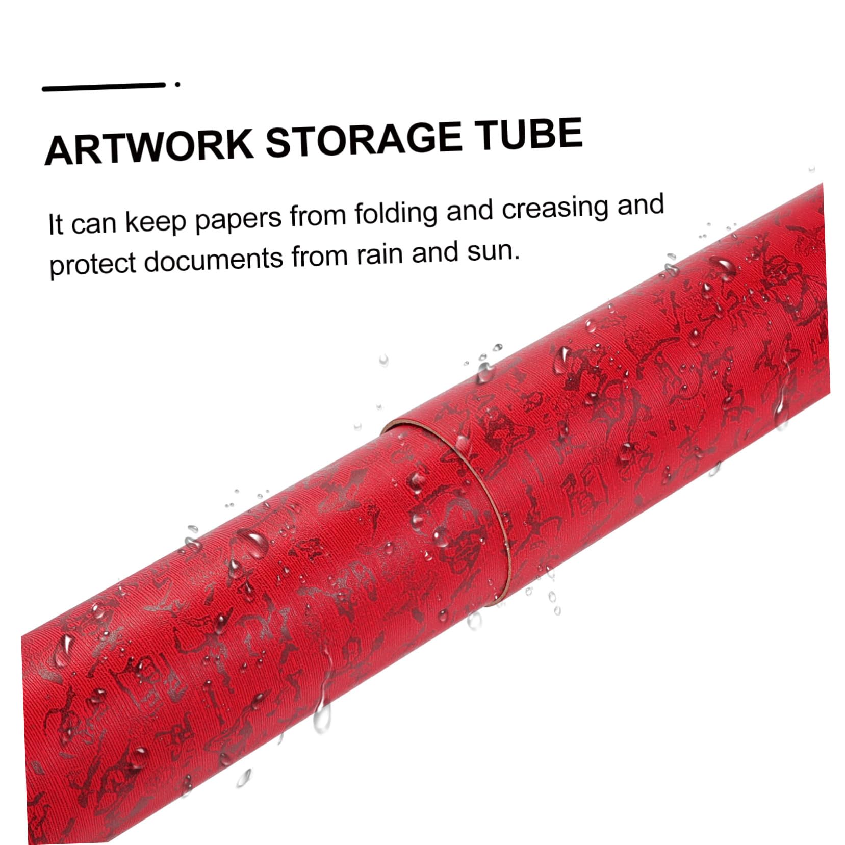 Tube à Affiche Extensible en Papier Rouge pour Rangement et Envoi