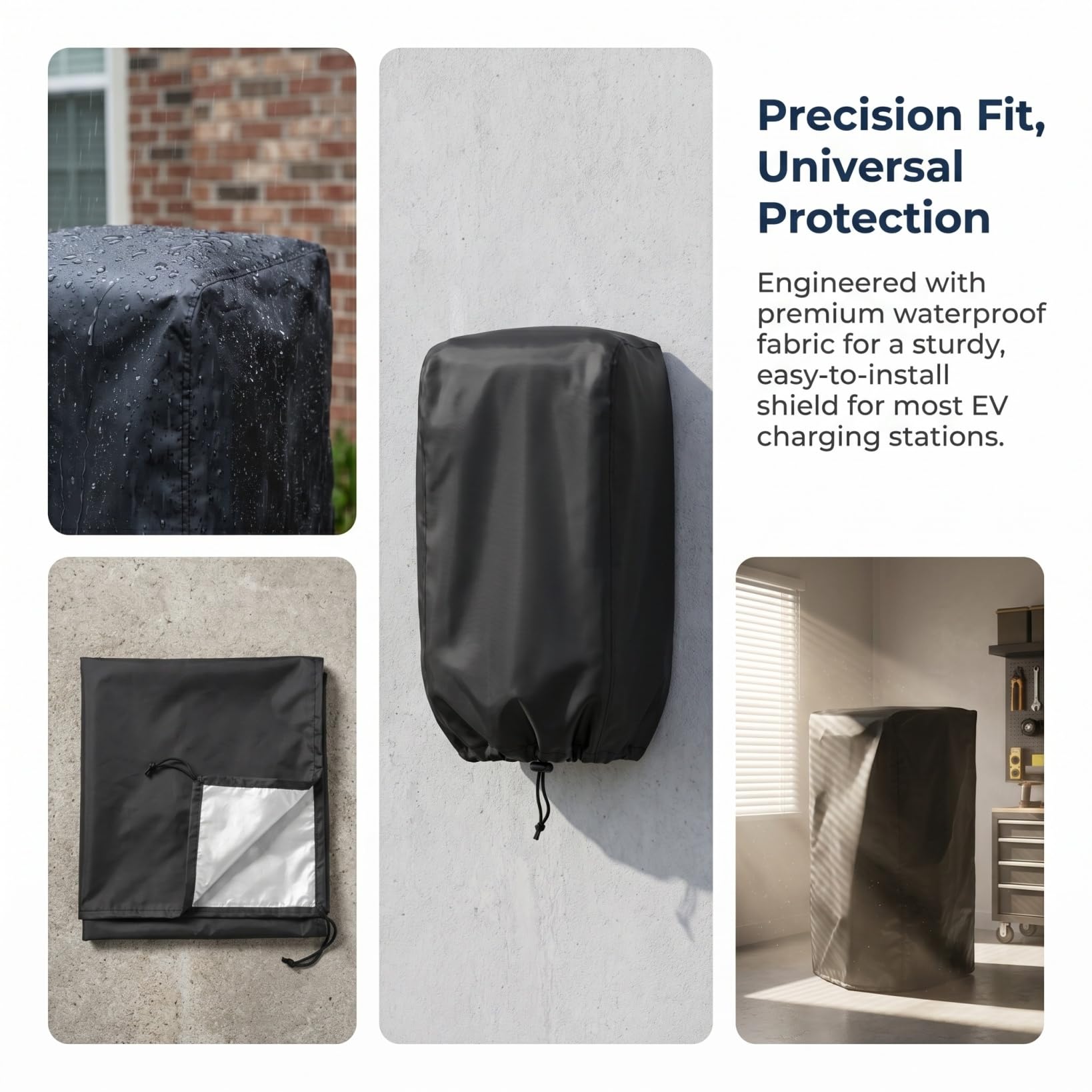 Healeved Housse Protection Borne De Recharge pour Véhicule Électrique Imperméable Et Anti-Poussière Compatible avec La Pluie Installation Facile 70.00 X 35.00 X 35.00 Cm pour Chargeur Extérieur