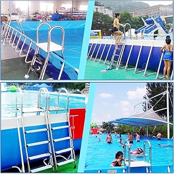 XtremepowerUS 4-Step Pool Ladder - Heavy Duty Above Ground Swimming Entry System (400lb Capacity)