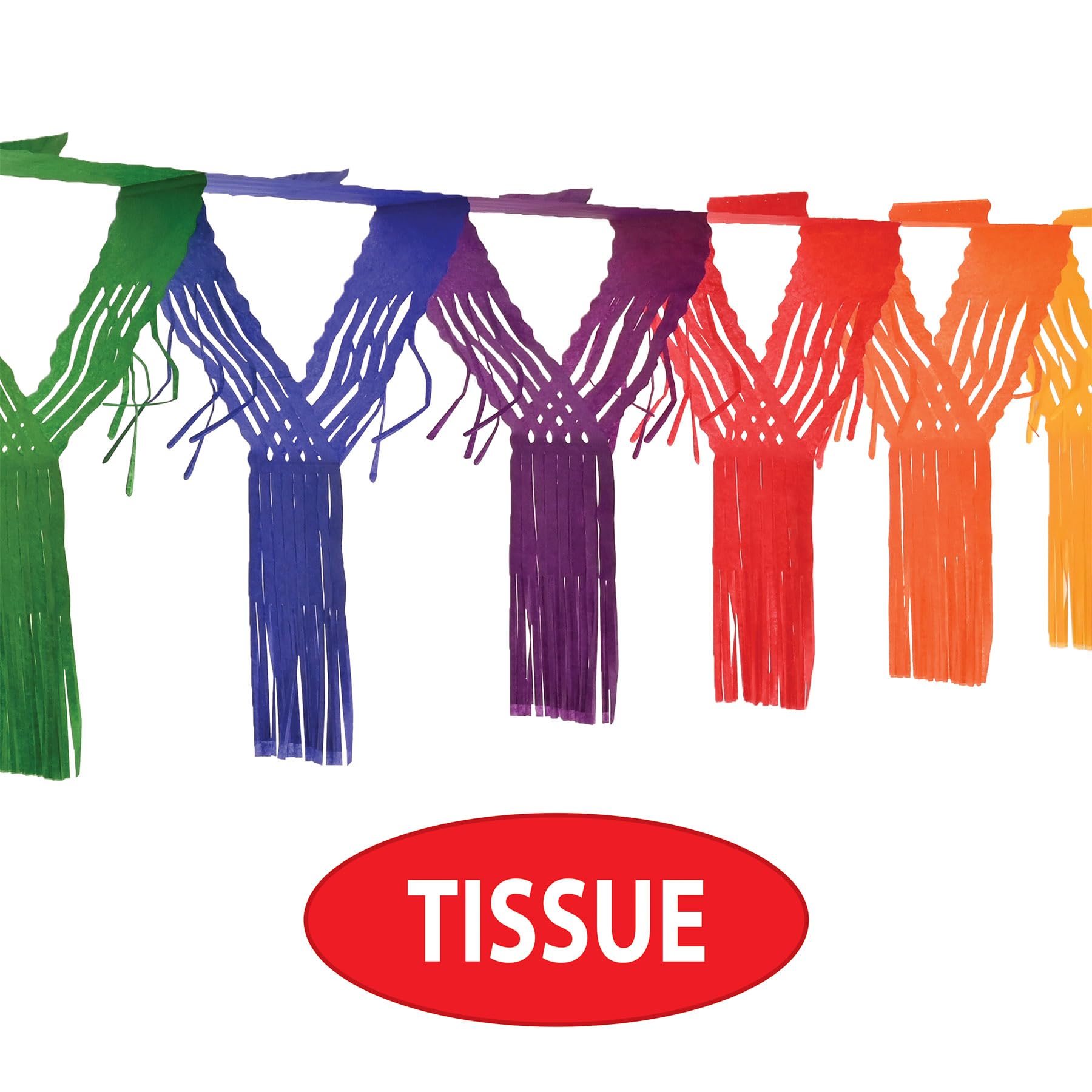 Ghirlanda Di Carta Con Frangia Arcobaleno – 3 Pezzi, Lunghezza 50,8 Cm, Larghezza 3,7 M, Perfetta Per Feste E Decorazioni