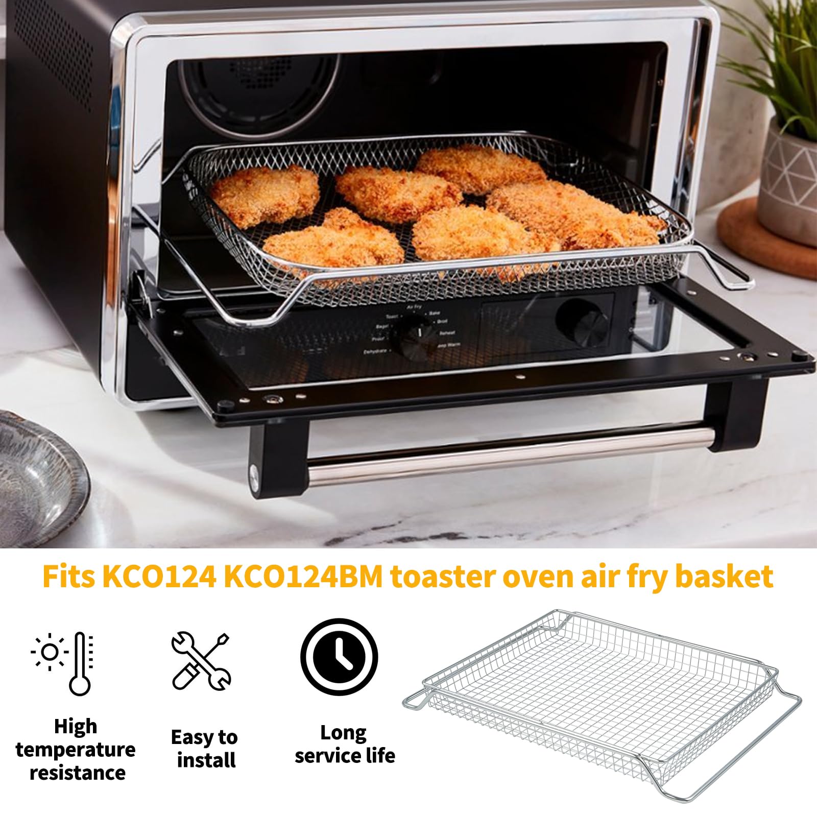 Amazon.com: Allstare KCO124BM Air Fryer Basket Replacement for
