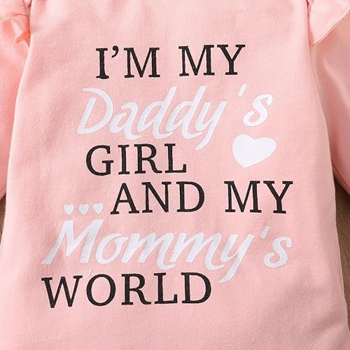 Miniatura 3 de Akyzic Conjunto de ropa para bebé recién nacida, con volantes, pantalones y diadema, conjunto de 3 piezas de 0 a 18 meses