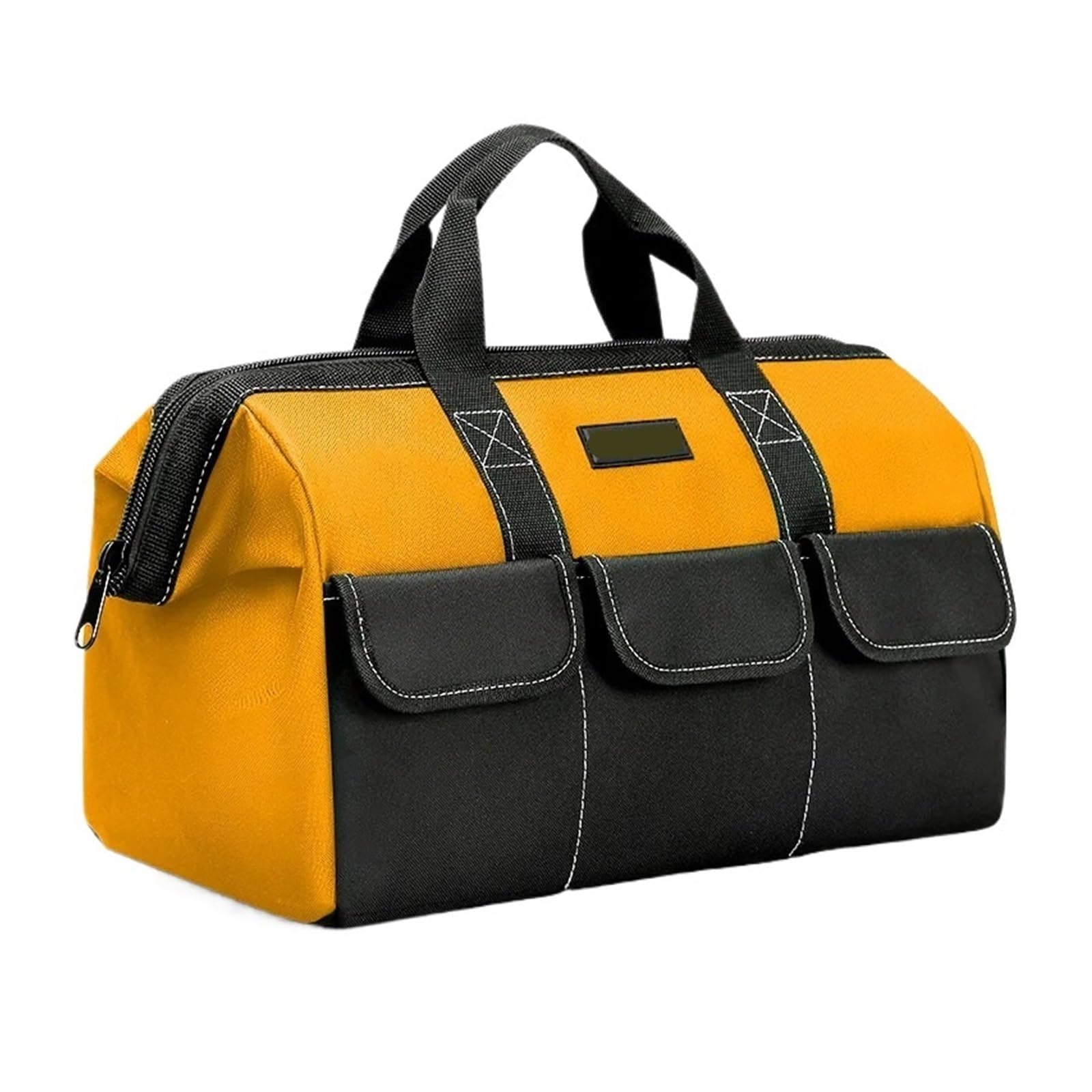 Sac à outils de charpentier grand format jaune à fermeture renforcée