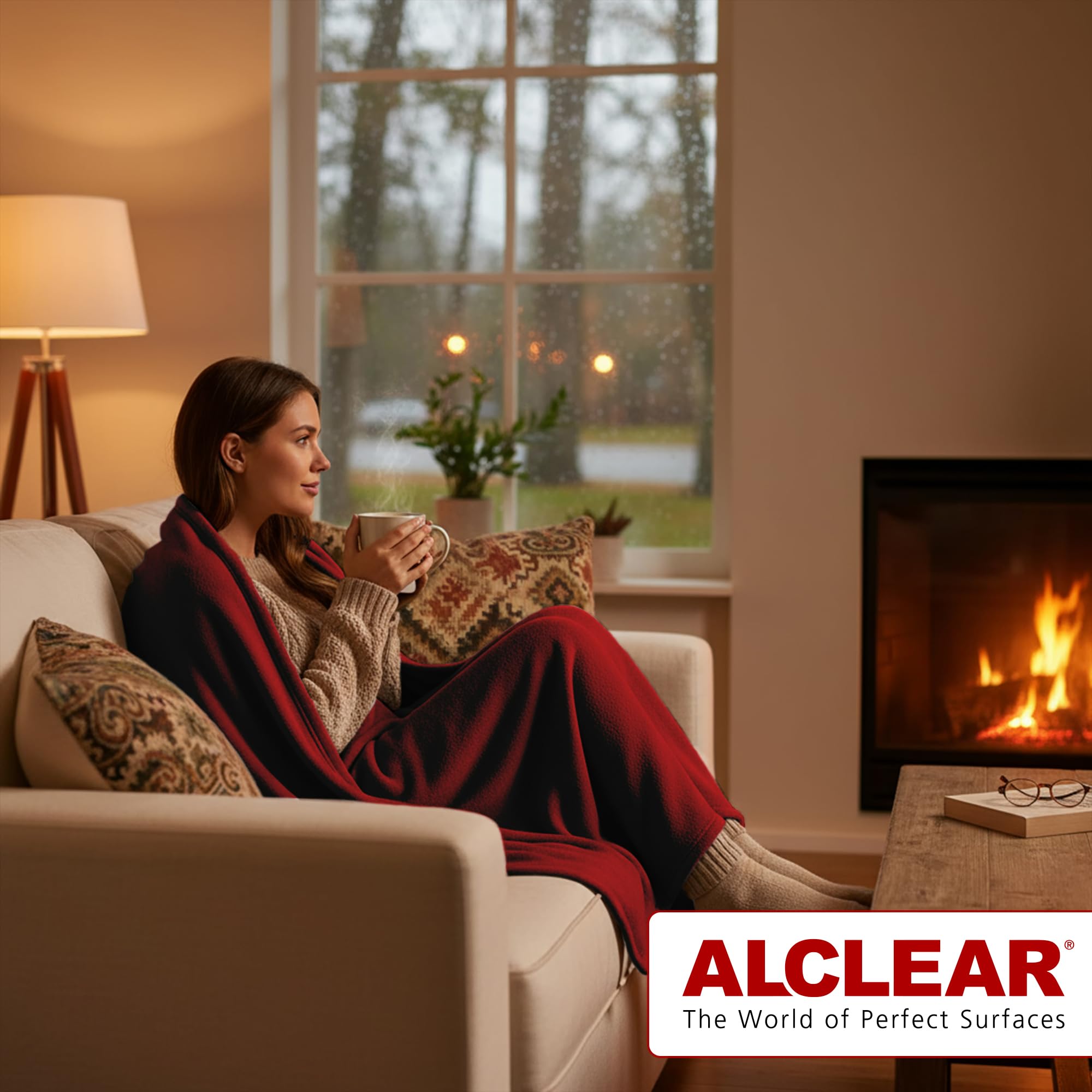 ALCLEAR A3B Fleecedecken Set, 3 Stück, Bordeaux, 130x160 cm, über 200 g/m² | Oeko-Tex zertifiziert, weiche Sofadecke, Wohndecke, Picknickdecke, Überwurf, fusselfrei, pflegeleicht und warm