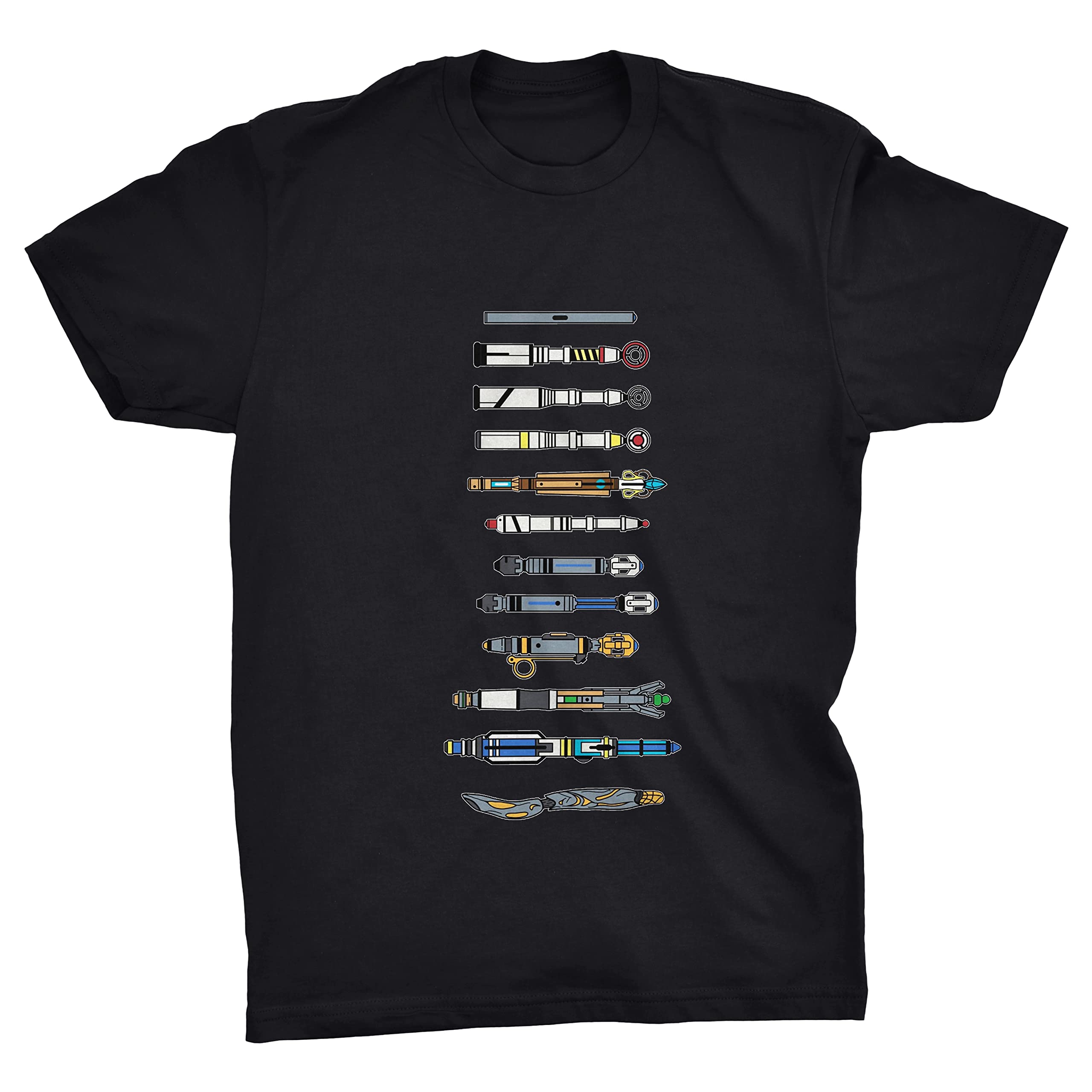 Viper Evolution of The Sonic Screwdriver Funny Who Inspired T-Shirt (Black, L)