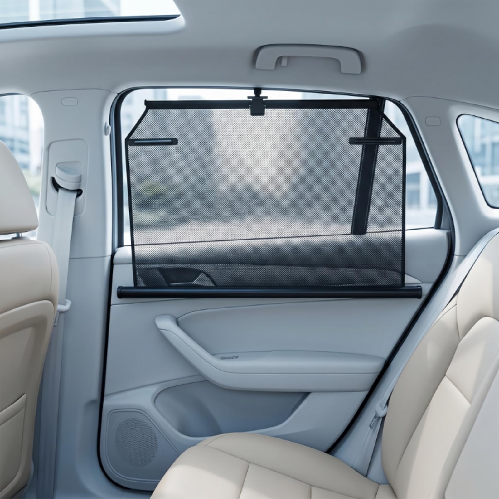 Cortina para Ventana de Auto Cortina Parasol Automotriz Cubierta de Ventana Automática Visera Lateral Retráctil, Copiloto, Lado Derecho, 1 Pieza