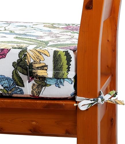 Miniatura 6 de FUNHOME Juego de 2 fundas de cojín para patio al aire libre resistentes al agua con lazos, funda de cojín, funda de asiento para muebles de patio,