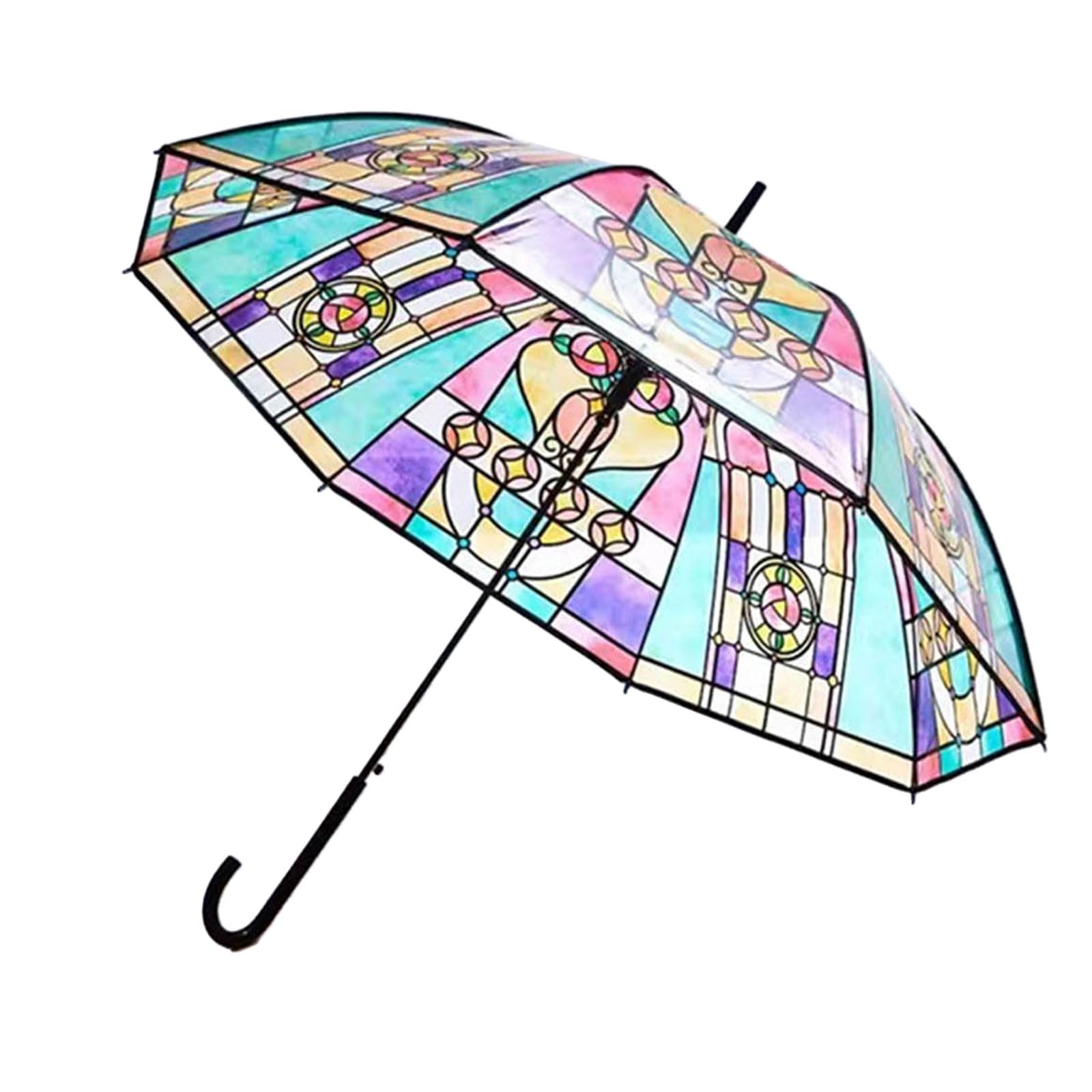 Facaig 結婚式、プロム、または日常の保護に最適な、透明なバブル傘と雨に強いキャノピーガラス傘