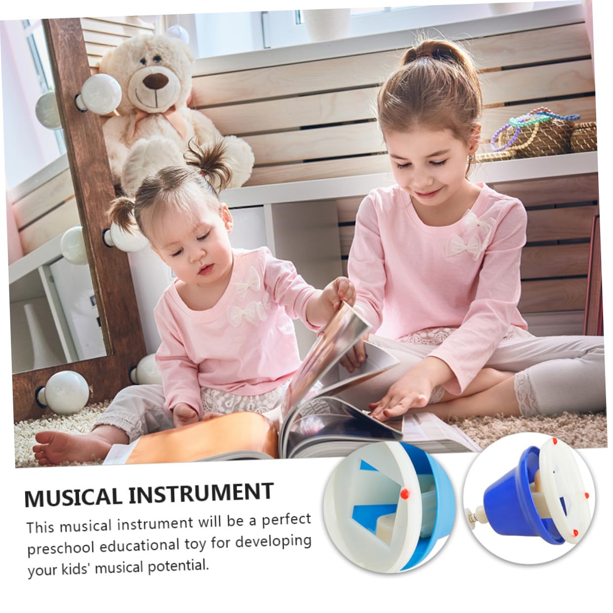Juguete Educativo Campana de Mano de Acero Inoxidable para Niños, Set Ligero de 8 Tonos Diatónicos Adecuado para Educación Primaria y Desarrollo Musical