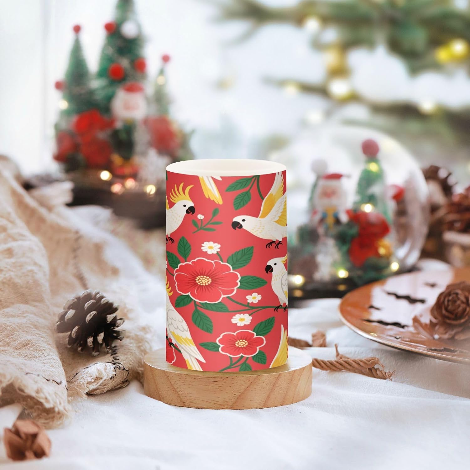 Decorative Votive Candles with Bright Remote Electronic Lights with Timers for Dinner Night, Battery Operated