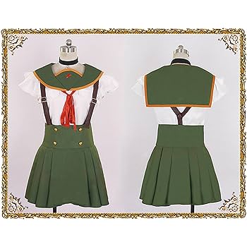 がっこうぐらし！コスプレ衣装一式ウィッグつき Amazon | 恵飛須沢胡桃 コスプレ衣装 フルセット 小物全セット