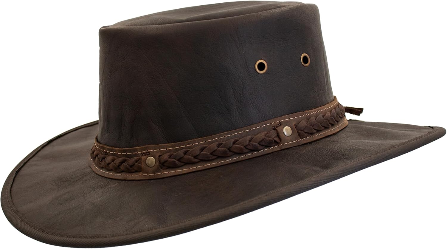 1078 Kangaroo Classic - Australian Outback Hat - Kangaroo Leather, Aussie Made, Foldable, Free Travel Bag