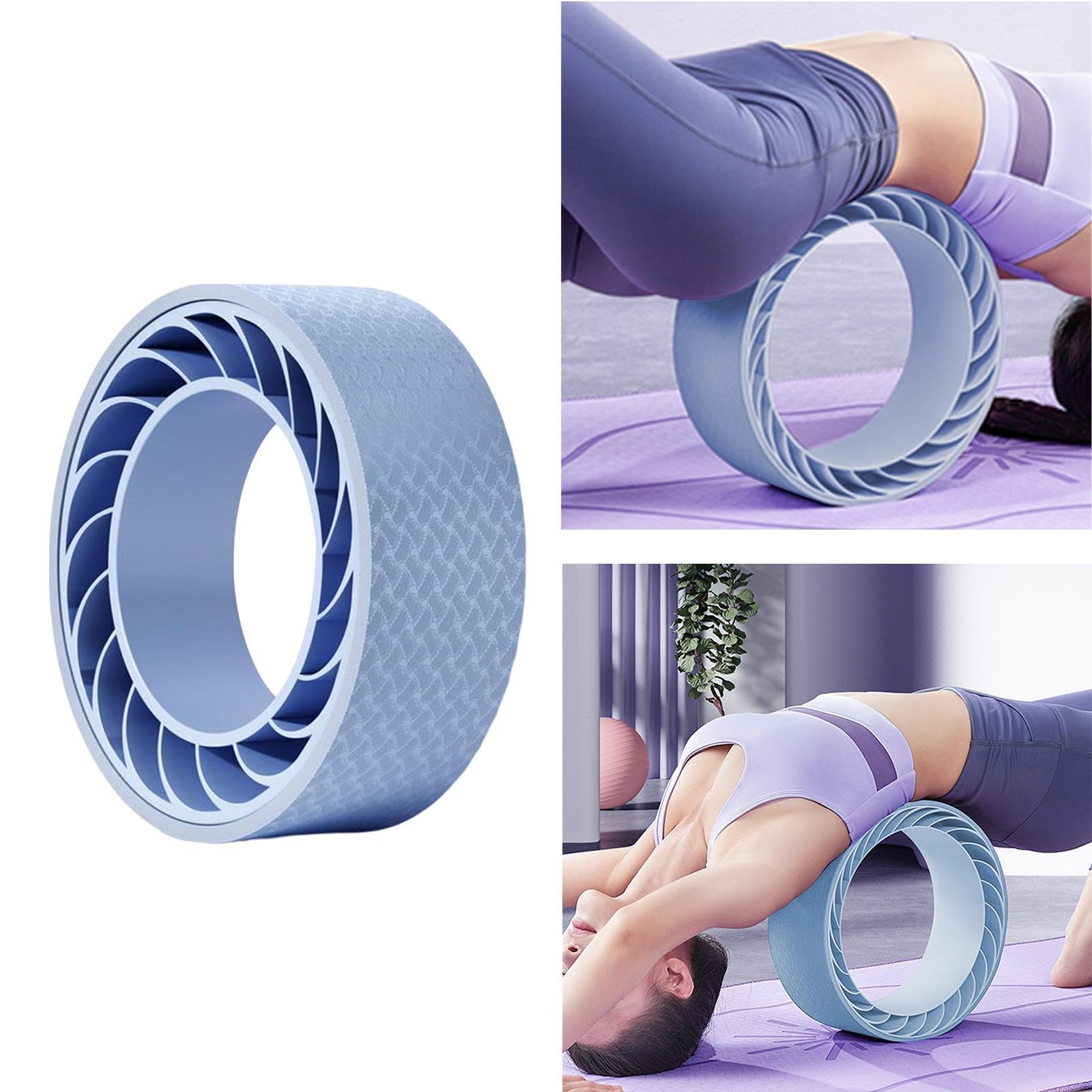 Ruota per Yoga con Rullo massaggiante per Stretching della Schiena di qualità, Stabile per decompressione e rilassamento, assorbe Il Sudore ed è Antiscivolo. Ruota per Yoga e Pilates,