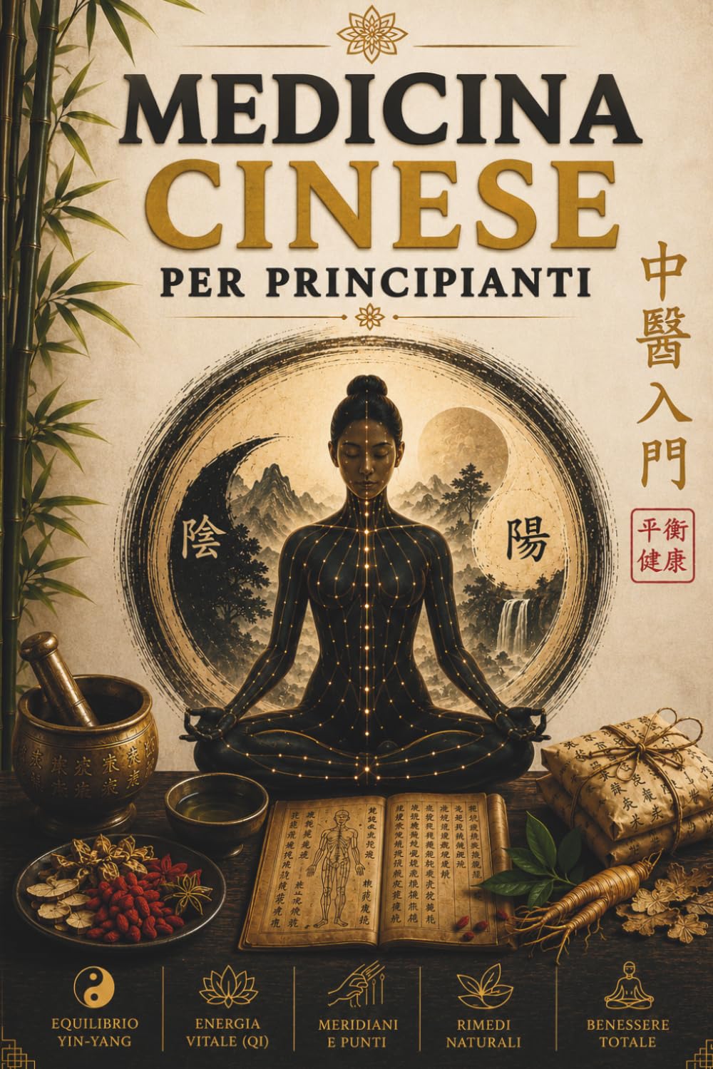 Medicina Cinese per Principianti: Una Guida Semplice per Comprendere Qi, Yin-Yang e Meridiani, Ritrovare Energia, Ridurre lo Stress e Portare Equilibrio nella Vita Quotidiana
