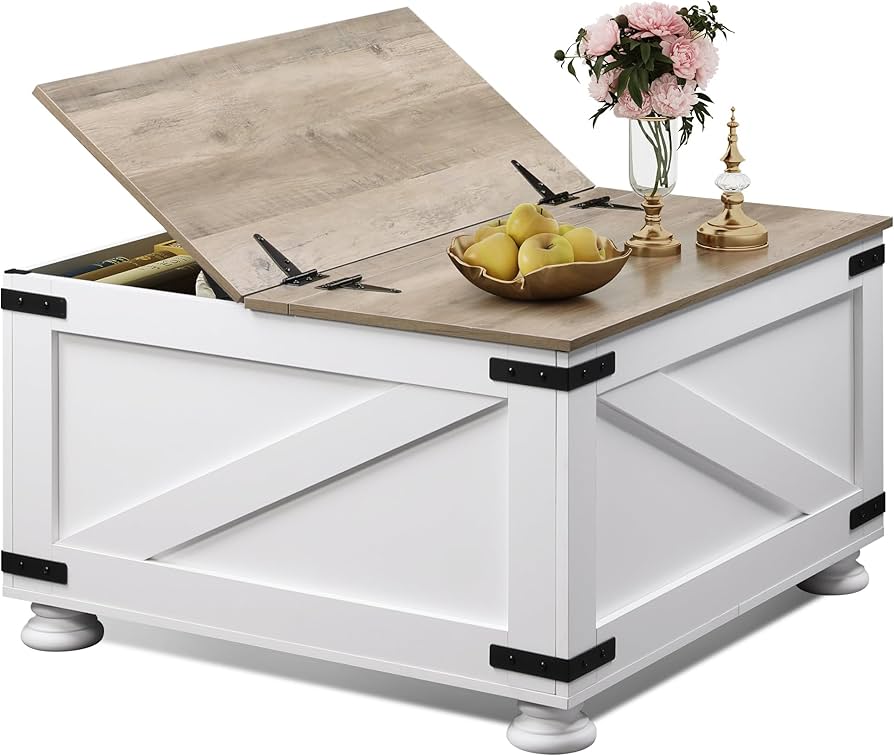 Amazon.com: WLIVE Farmhouse Coffee Table, 31.5 Amazon.com: WLIVE Farmhouse Coffee Table, 31.5