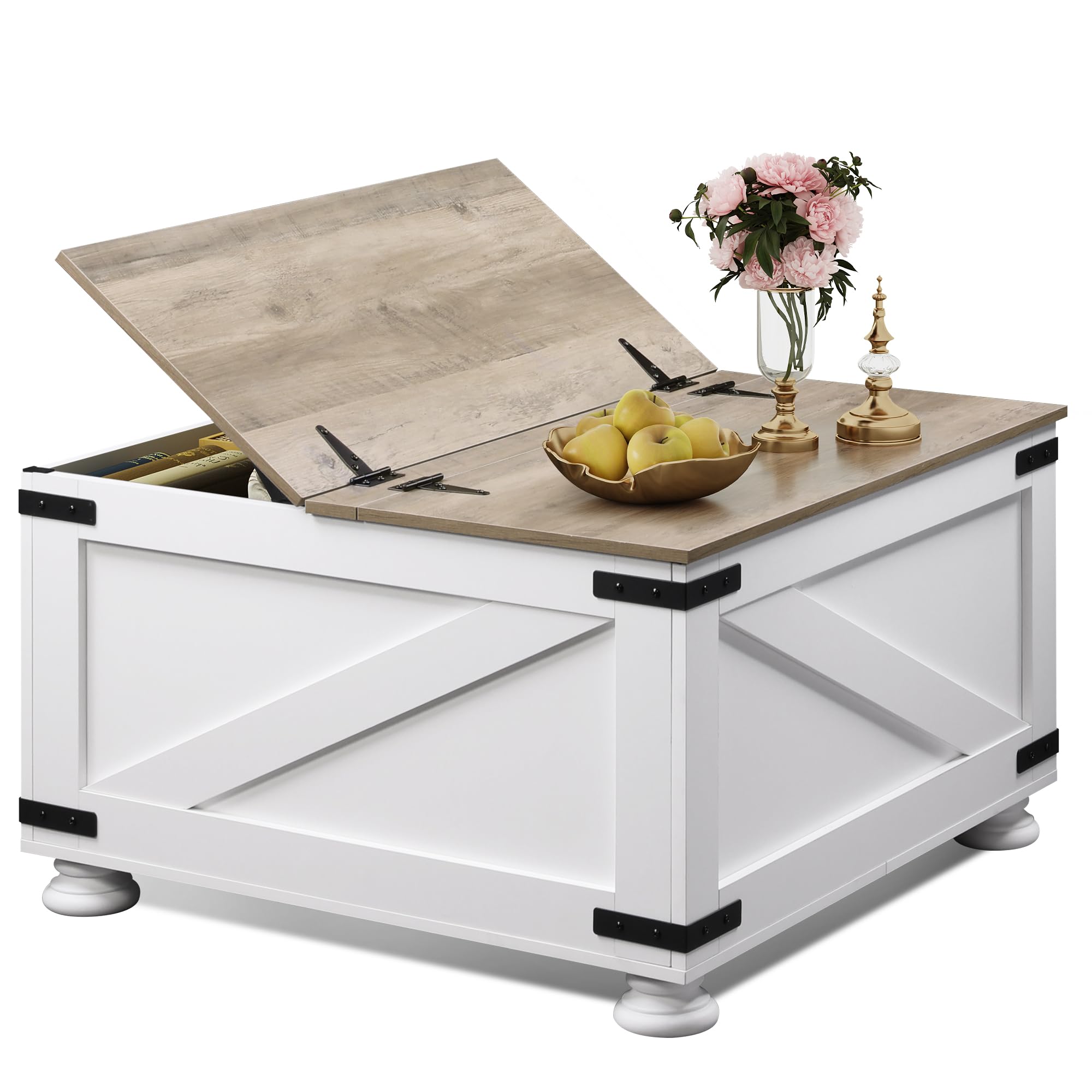 【Lrose】WTW　MARVERICKS COFFEE TABLE Furniture of America Riviero Distressed Gray Particleboard