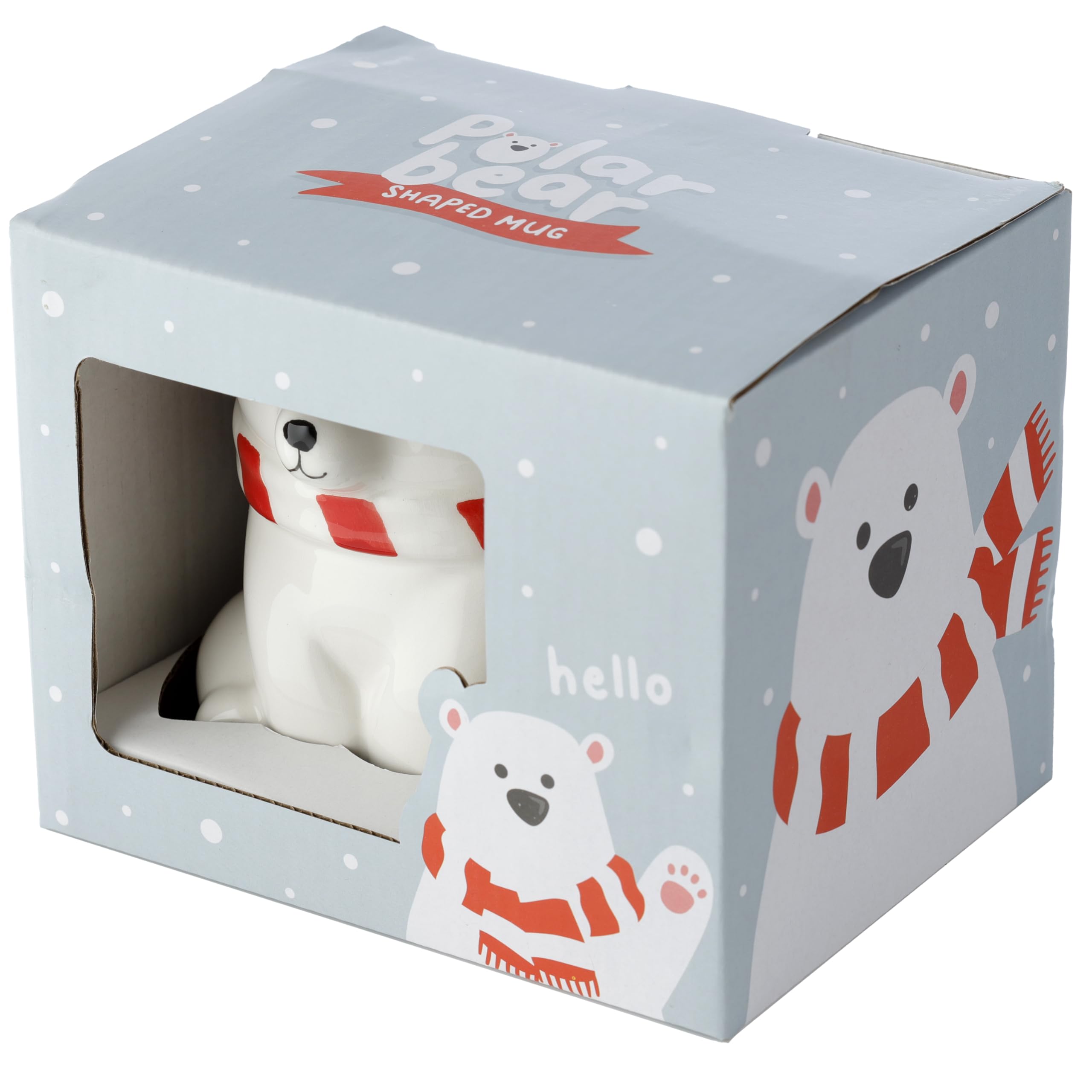 Puckator Pandarama Upside Down keramische vormige thee koffiemok - grappige woonaccessoires - schattige geschenken voor vriendin - grote mokken voor mannen vrouwen warme dranken - schattige kopjes