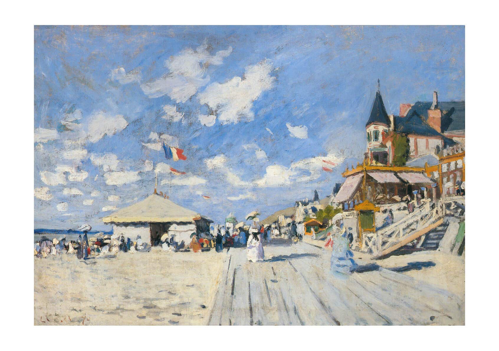 Monet Trouville grand tableau pour décorer une chambre élégante