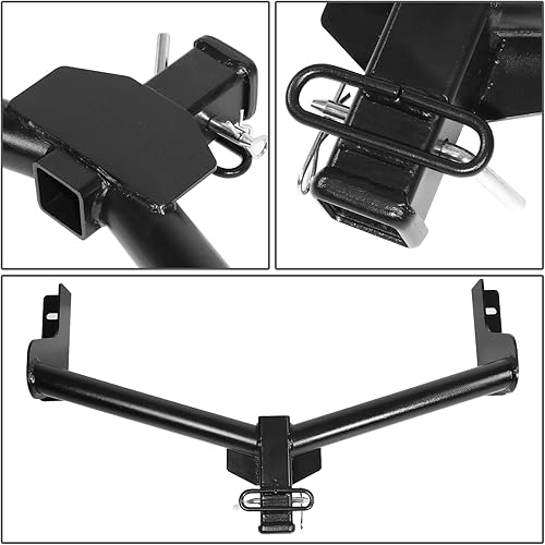 Miniatura 6 de DNA Motoring TH-N-033 Receptor de enganche de remolque clase 3 con pasador de enganche, apertura de tubo receptor de 2 pulgadas + marco de tubo