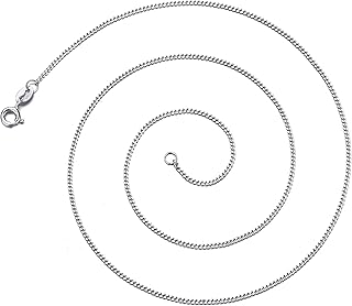 Sterling Silver 16" 18" 20" Inch 1.2mm Fine Italian Curb Chain Necklace