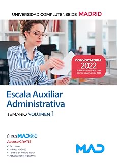 Escala Auxiliar Administrativa de la Universidad Complutense de Madrid. Temario volumen 1